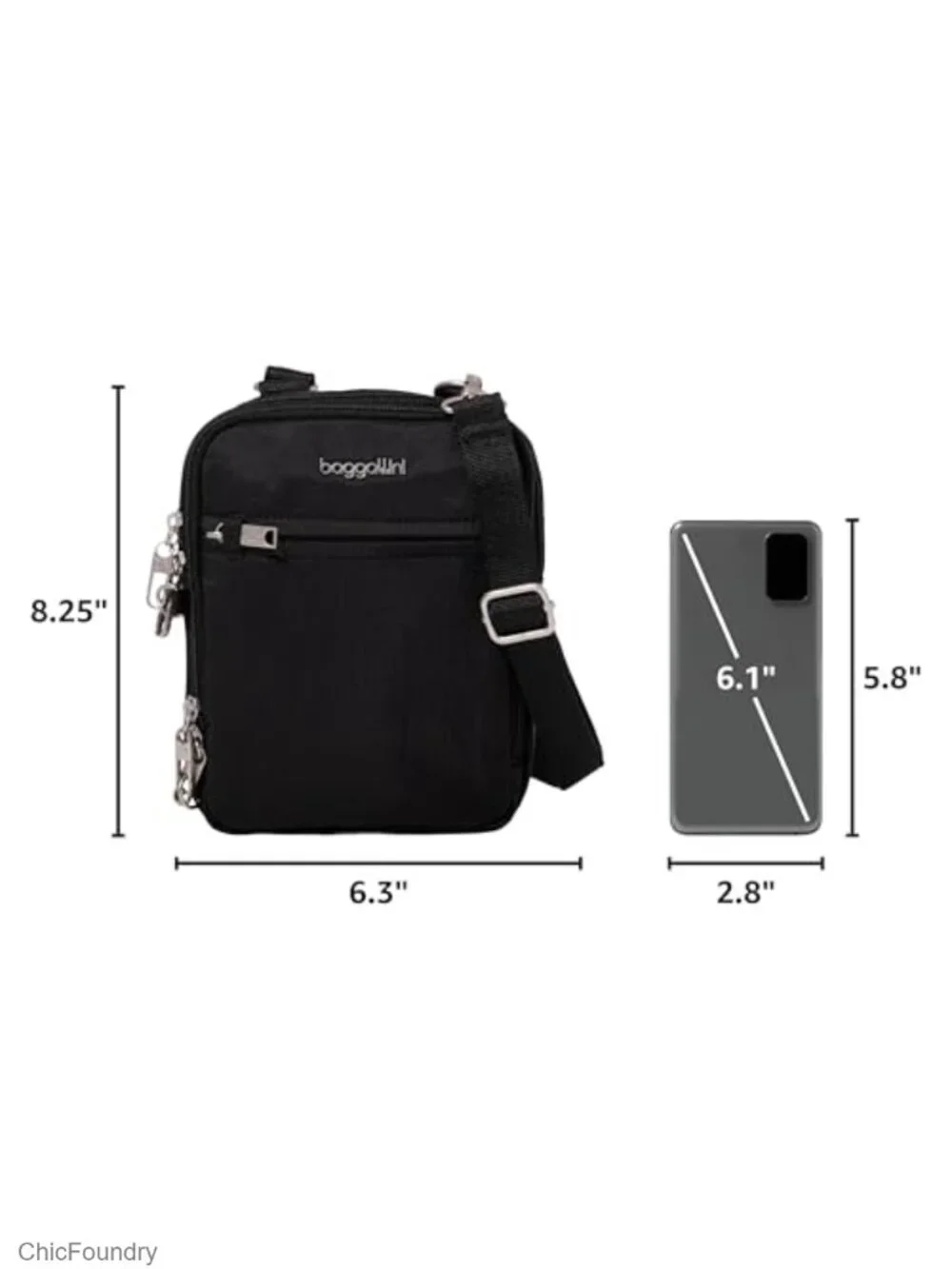 Anti-Theft Crossbody Bag with RFID & Locking Zippers